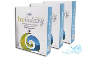 Купить стиральный порошок ECO GALAXY с ионами серебра, Белый Кот недорого